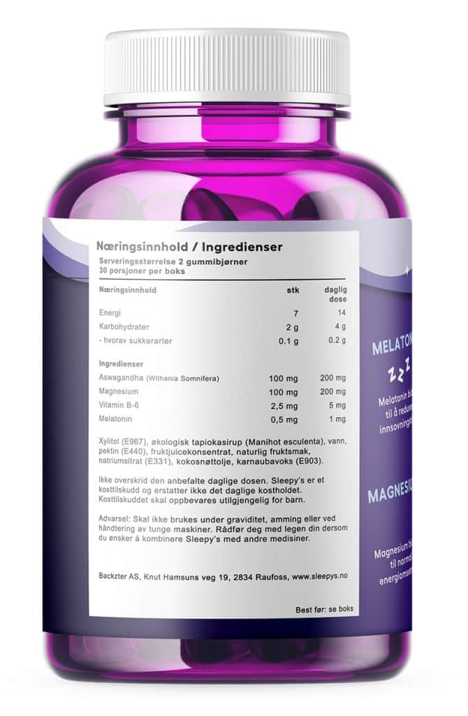 Sleepys ingrediens